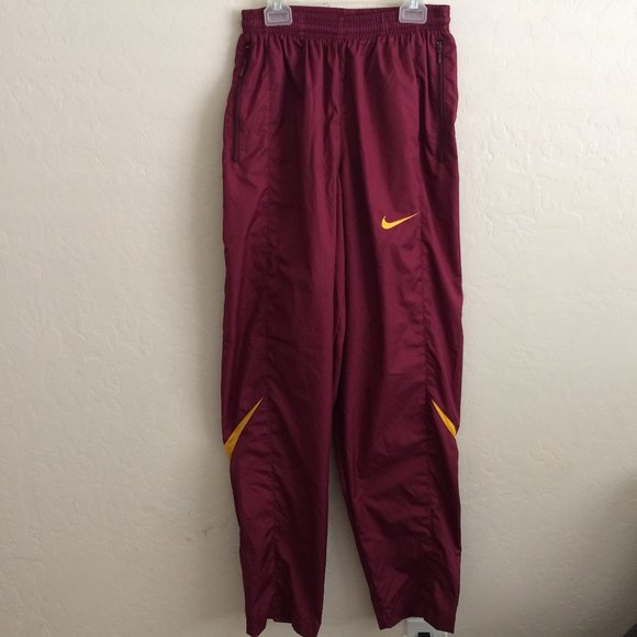 Nike Other - Nike Maroon and Yellow Track Pants Men's Size M